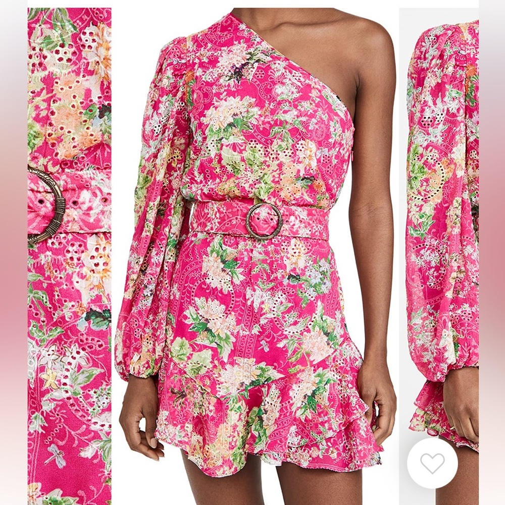 Hemant and Nandita pink one shoulder dress